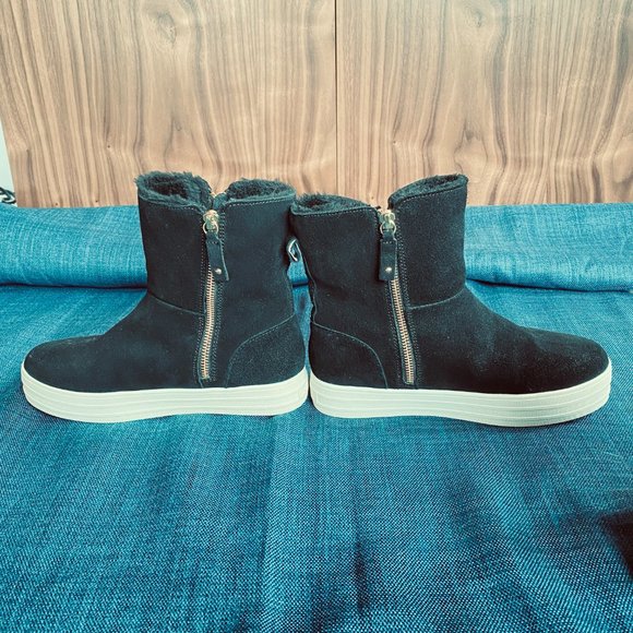 Skechers Suede Fur Lined Sneaker Bootie - Picture 4 of 7